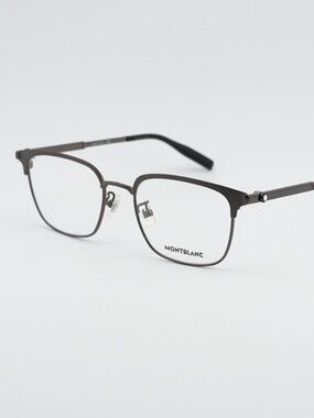 Montblanc MB0083OK 001 Eyeglasses Grey 52mm Rectangle Frame